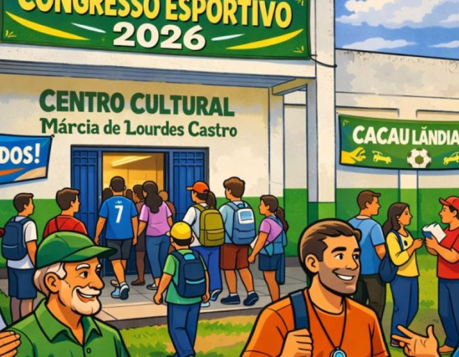 Prefeitura de Cacaulândia promove Congresso Esportivo 2026 no Centro Cultural